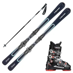 2023 Head Shape e-V2 Skis w/ Nordica The Cruise Ski Boots and Poles