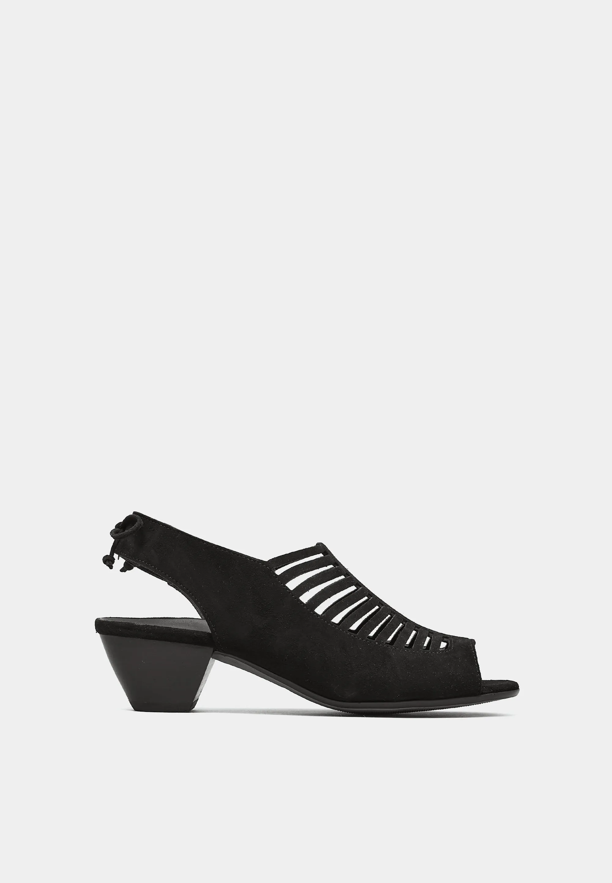 6589 Lattice Sandals Black Suede