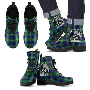 Alexander Tartan Clan Badge Leather Boots