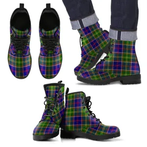 Ayrshire District Tartan Leather Boots