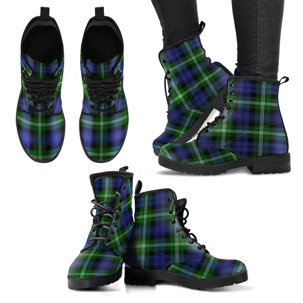 Baillie Modern Tartan Leather Boots