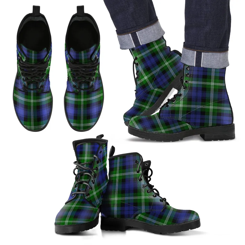 Baillie Modern Tartan Leather Boots