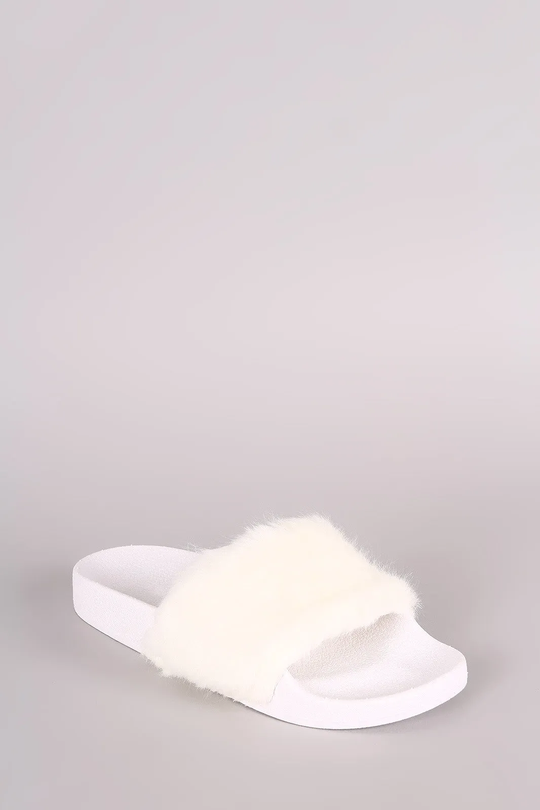 Bamboo Fur Slide Sandal