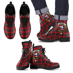 Belshes Tartan Tartan Clan Badge Leather Boots