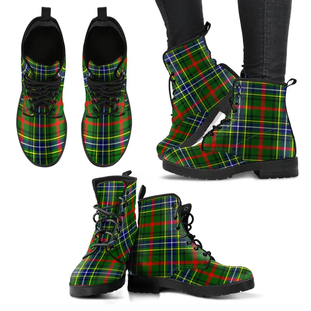 Bisset Tartan Leather Boots