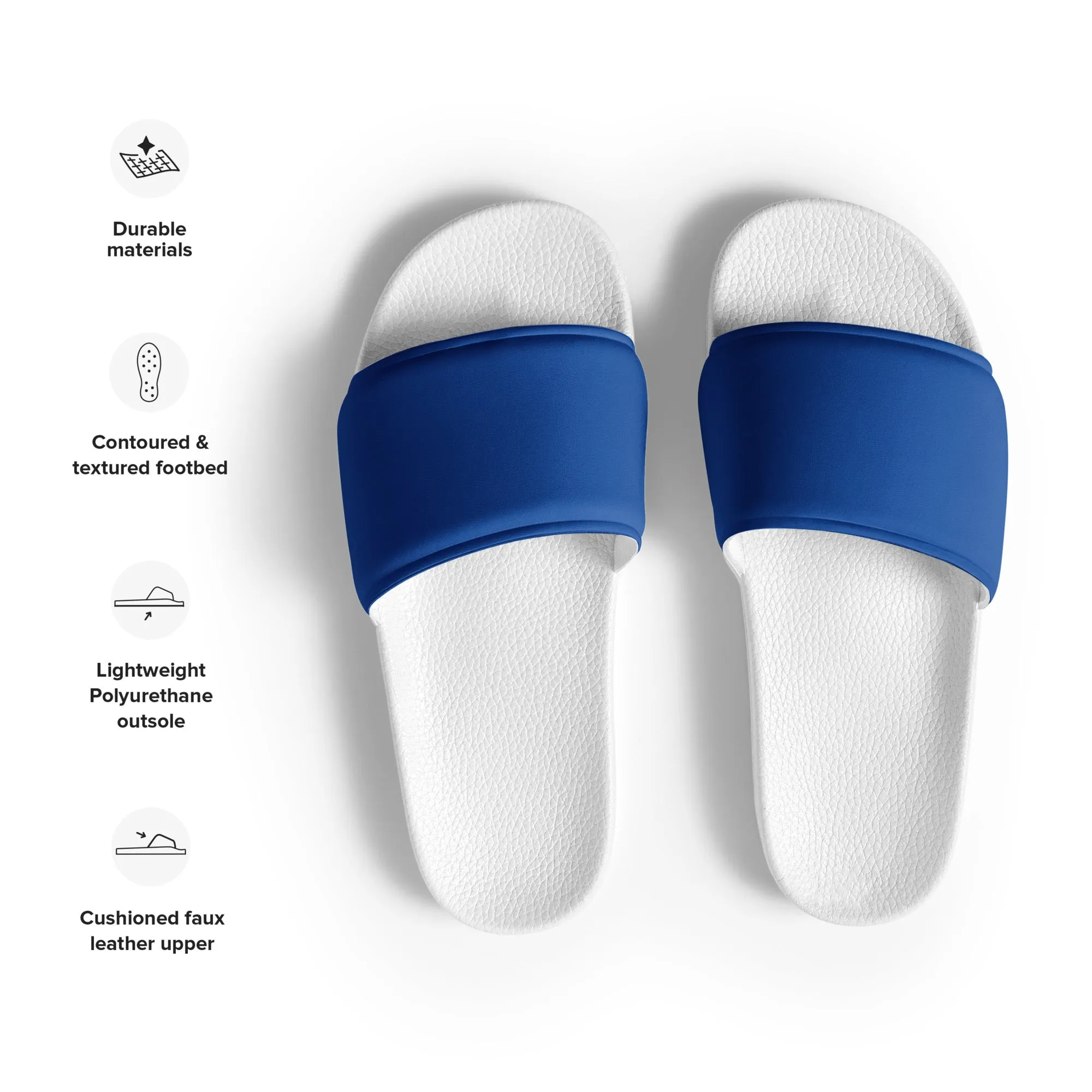 Blue Women's slides, Blue Sandals, Pool Shoes, Beach Shoes, Shoe Gift
