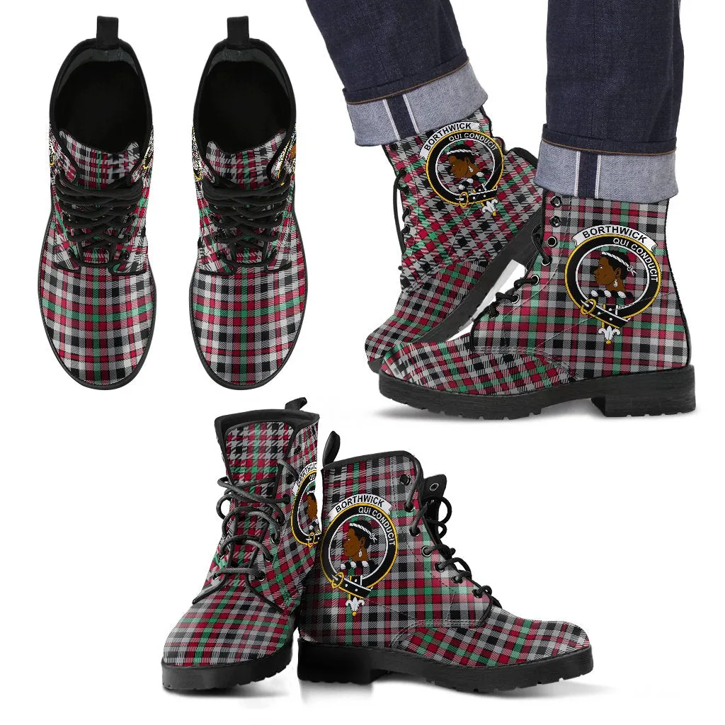 Borthwick Ancient Tartan Clan Badge Leather Boots