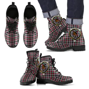 Borthwick Ancient Tartan Clan Badge Leather Boots