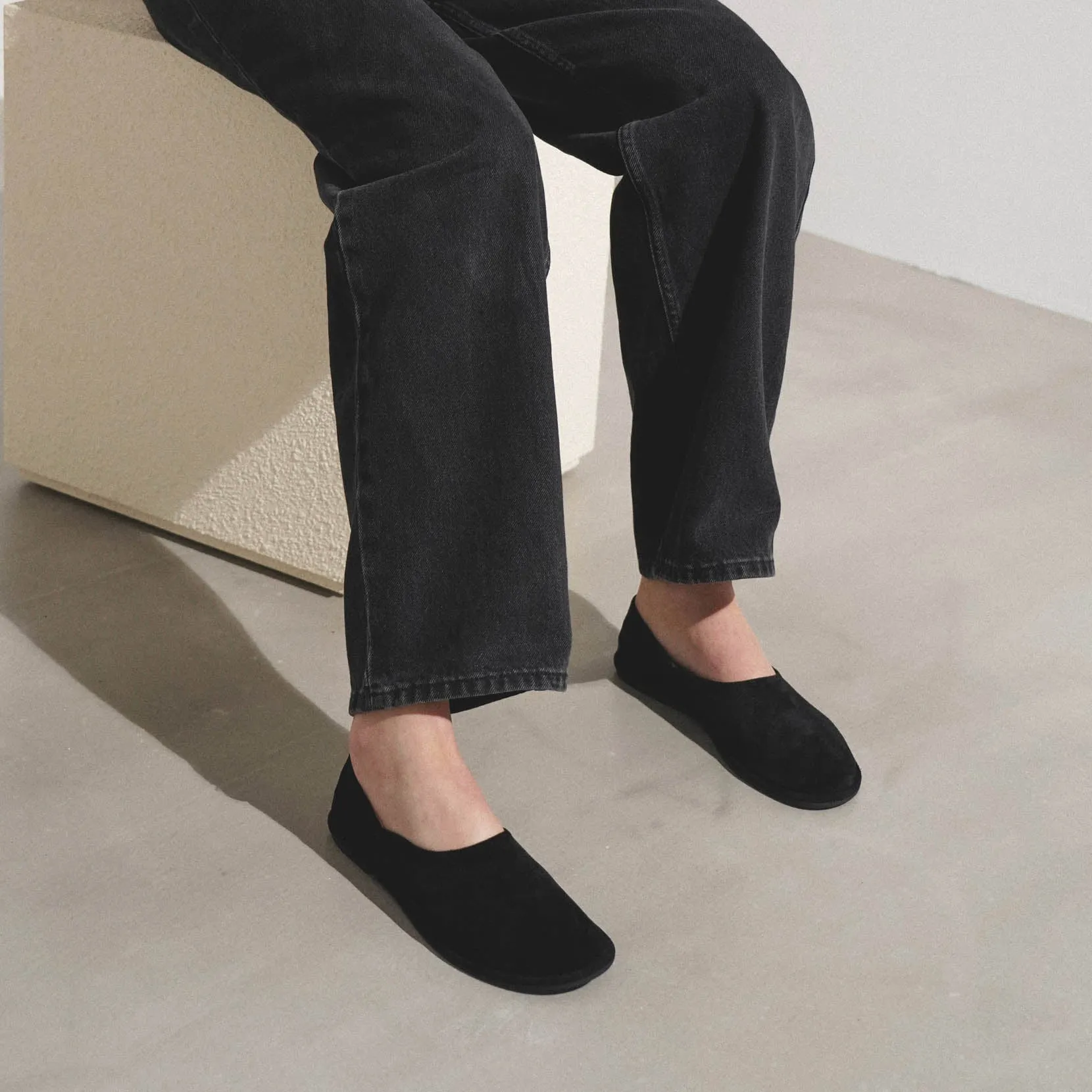 Canal slip-on black suede loafers