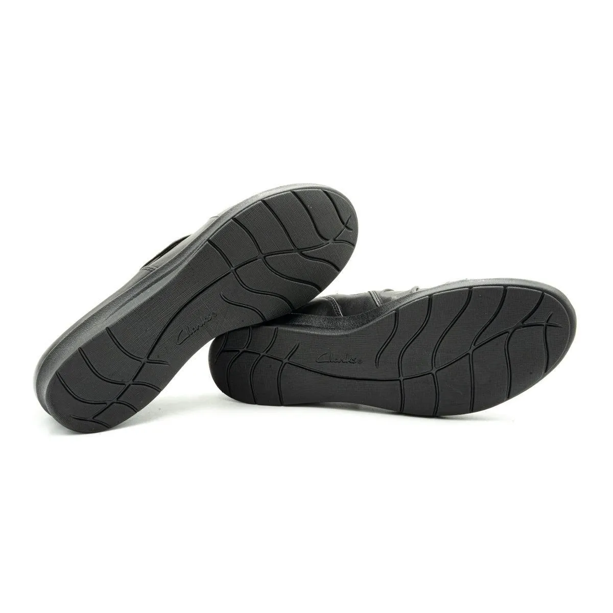 Clarks Hope Slipon Loafers Leather Black Colour For Women