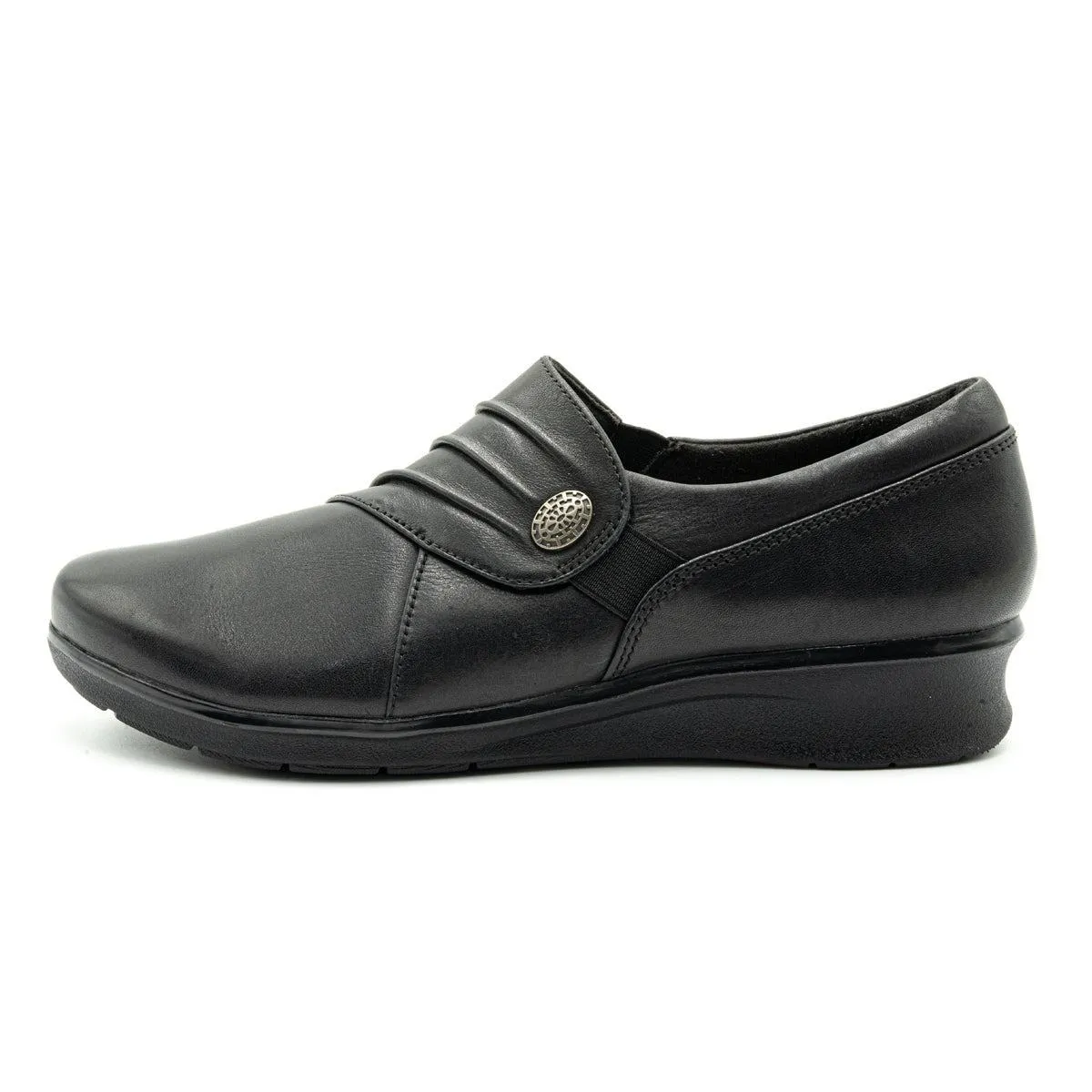 Clarks Hope Slipon Loafers Leather Black Colour For Women