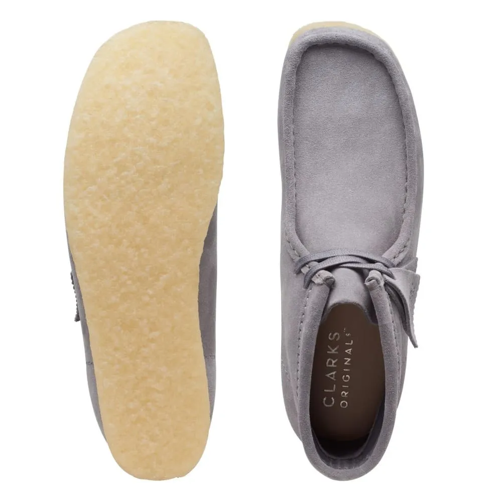 Clarks Originals Wallabee Boots Men’s Gray Suede 26169731
