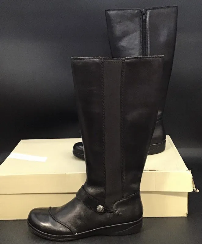 Clarks Women's Black Riding Boots - Size 9.5