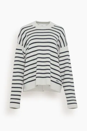 Embroidery Sailor Sweater in Chalk/Black