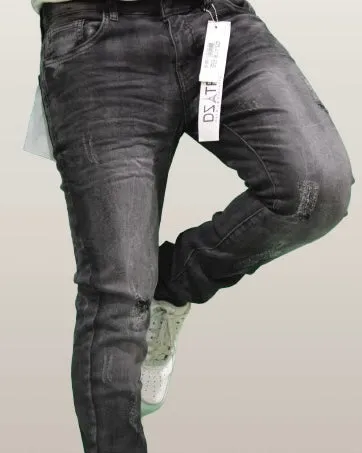 Faded Distressed Slim Jean