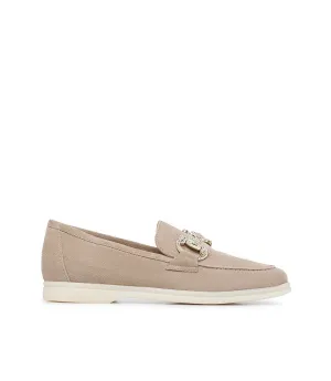 Jewel-buckle Rope-tone suede loafers