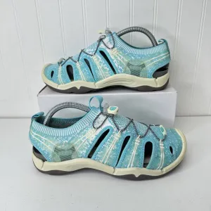 Keen EvoFit Sport Sandals Women's Size 10 Blue 1018907 Made In America Quick Dry