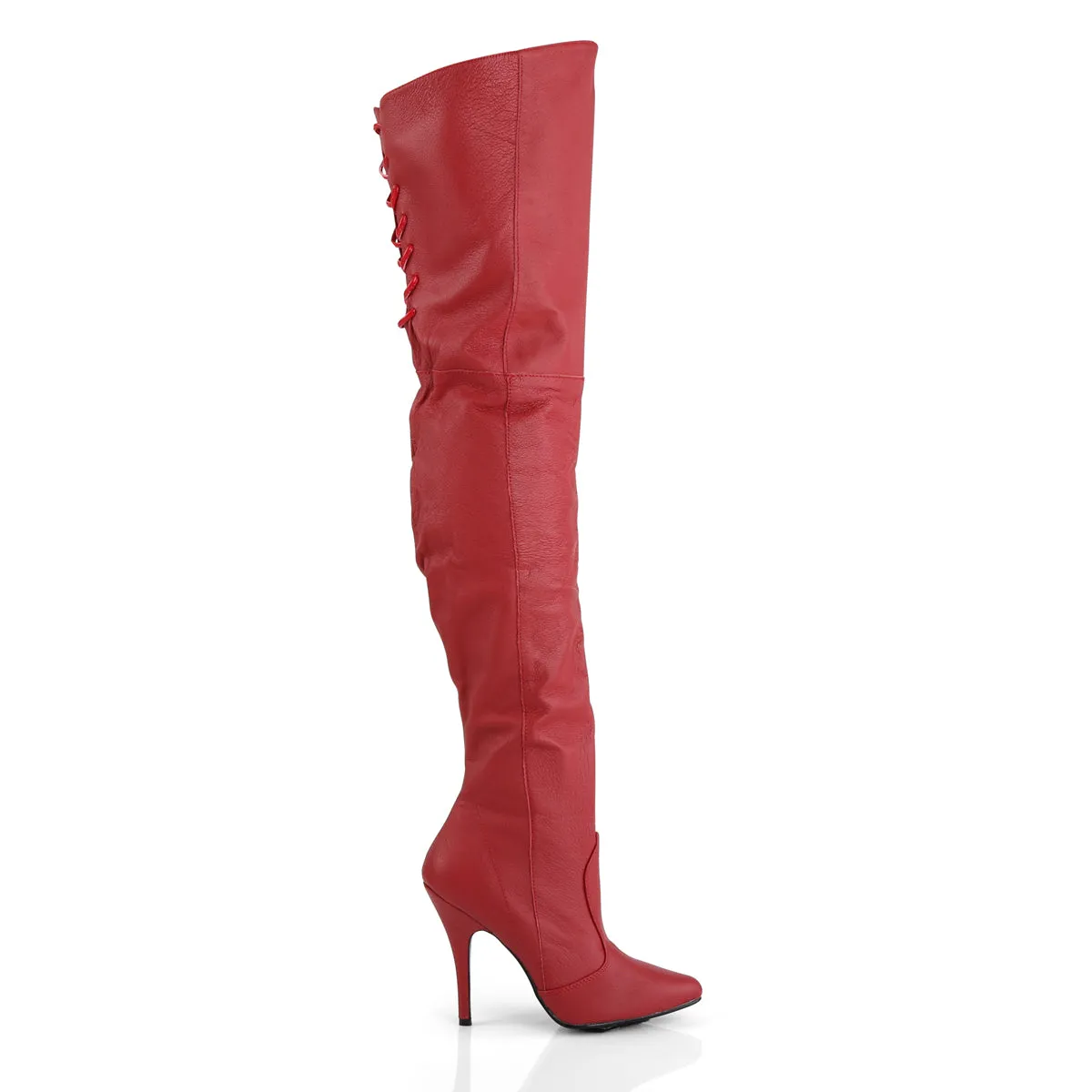 Leather Thigh High Boots with 5-inch Heel 3-colors LEGEND-8899