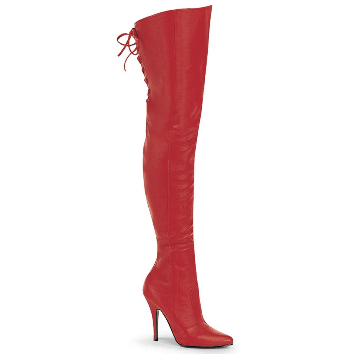 Leather Thigh High Boots with 5-inch Heel 3-colors LEGEND-8899