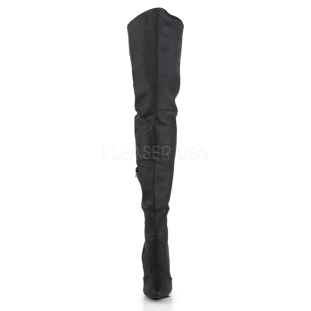 Leather Thigh High Boots with 5-inch Heel 3-colors LEGEND-8899