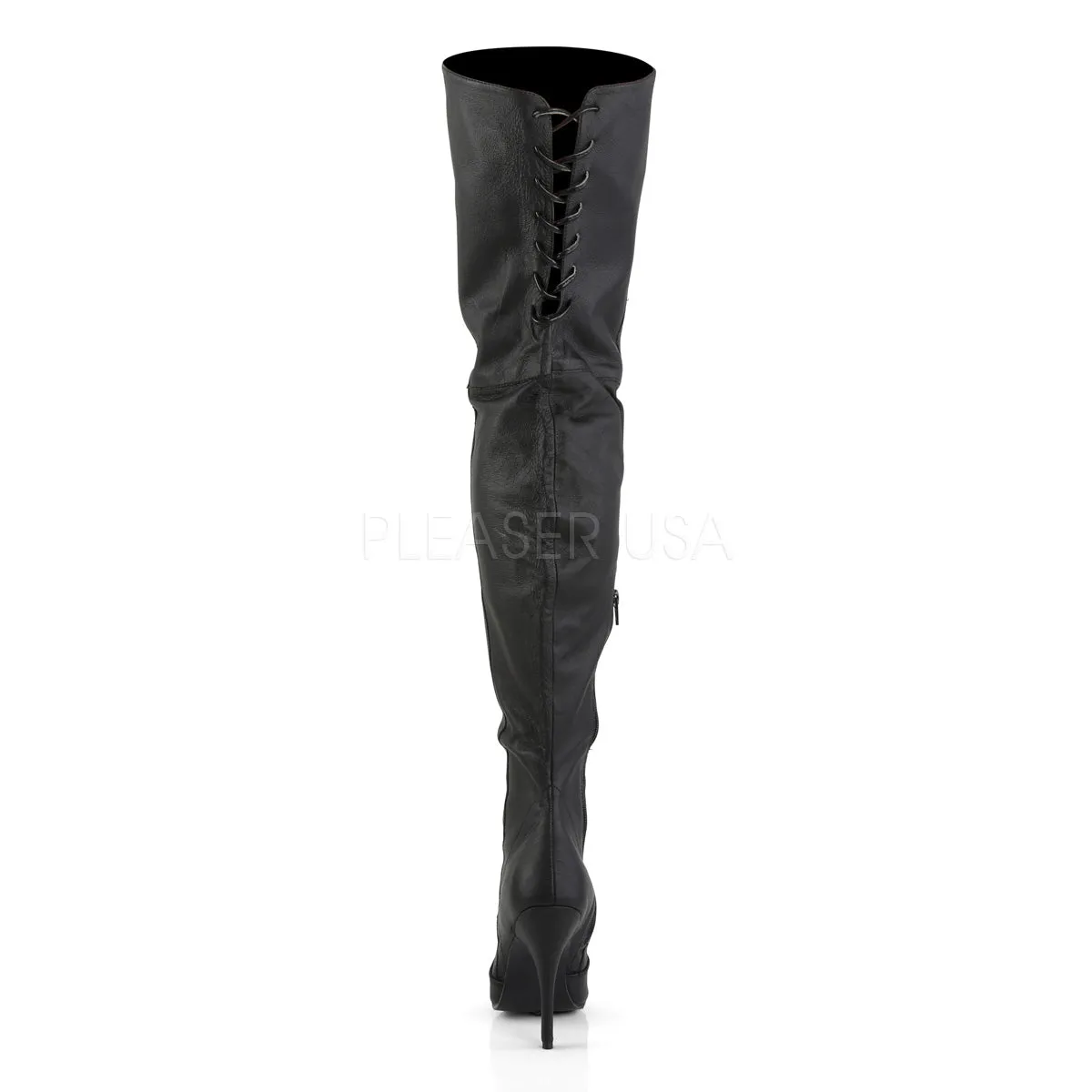 Leather Thigh High Boots with 5-inch Heel 3-colors LEGEND-8899