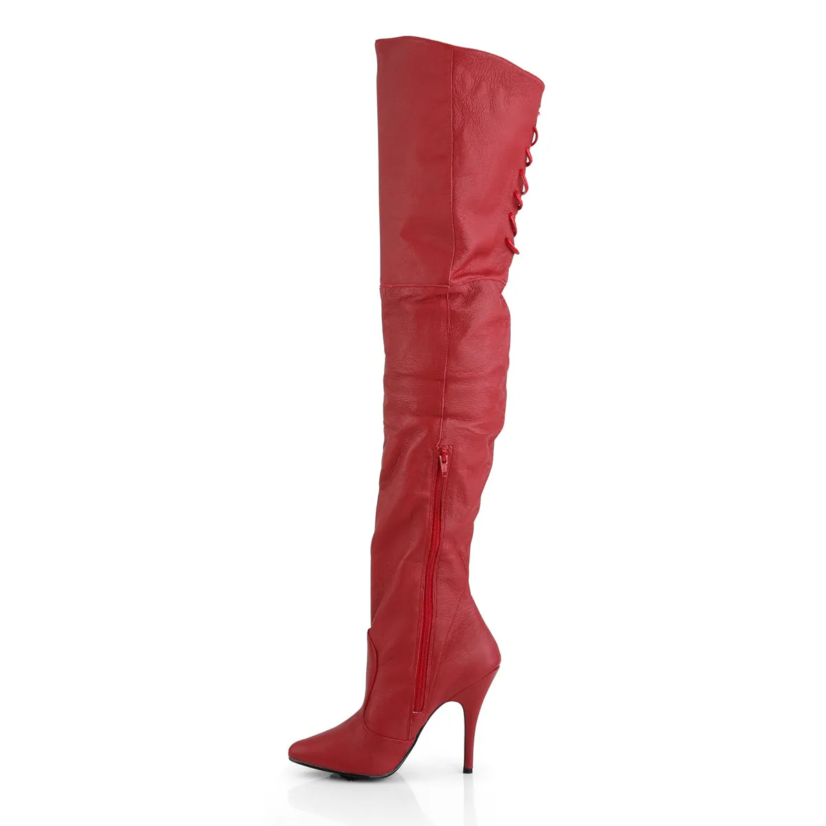Leather Thigh High Boots with 5-inch Heel 3-colors LEGEND-8899