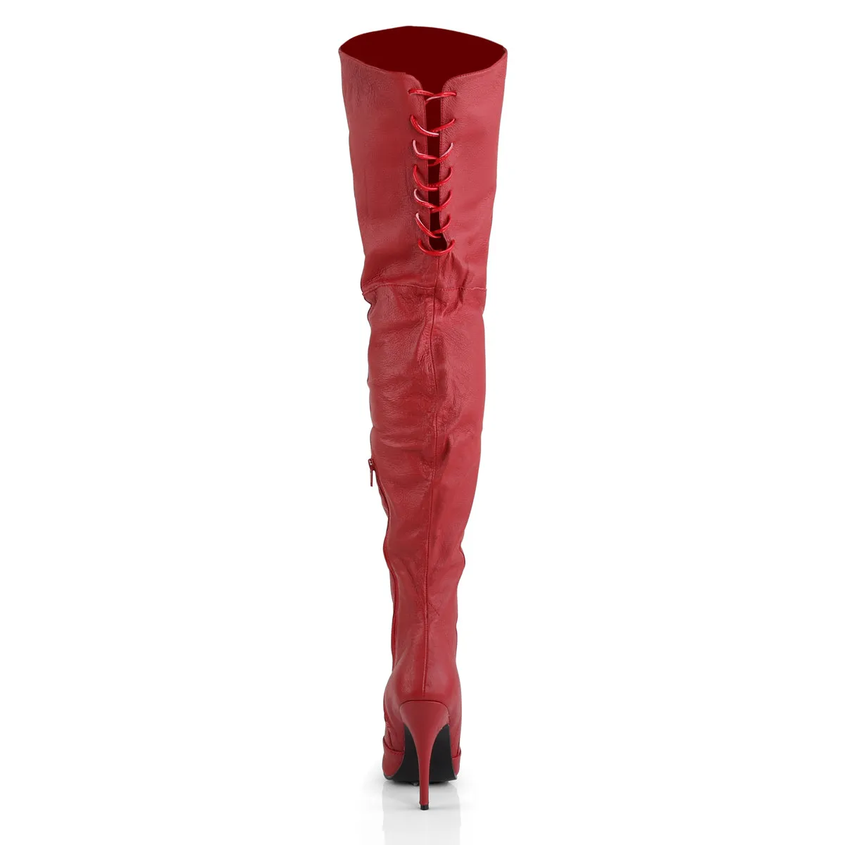 Leather Thigh High Boots with 5-inch Heel 3-colors LEGEND-8899