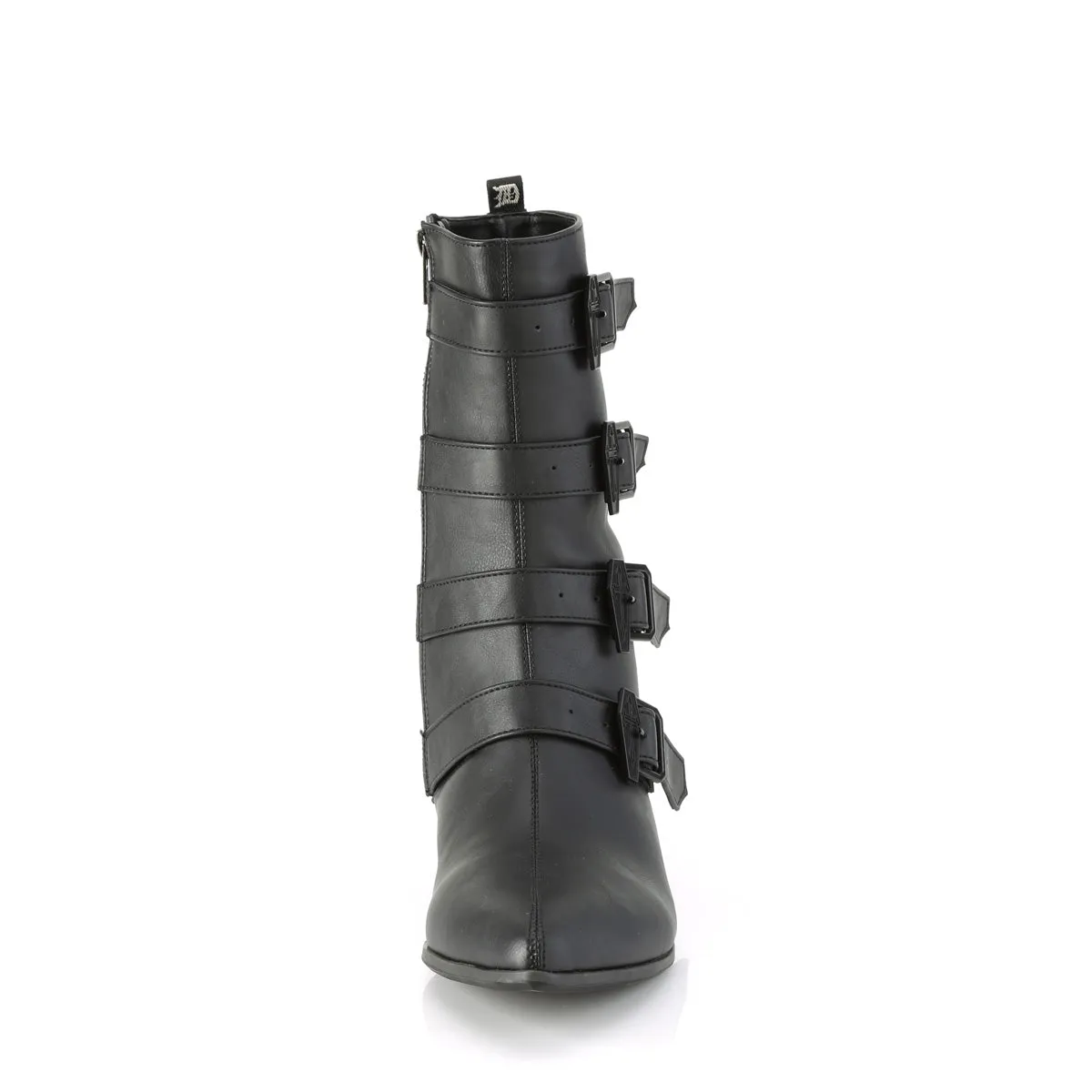 Men's Pointed Toe Mid-calf Boot with 4 Buckles WARLOCK-110-C