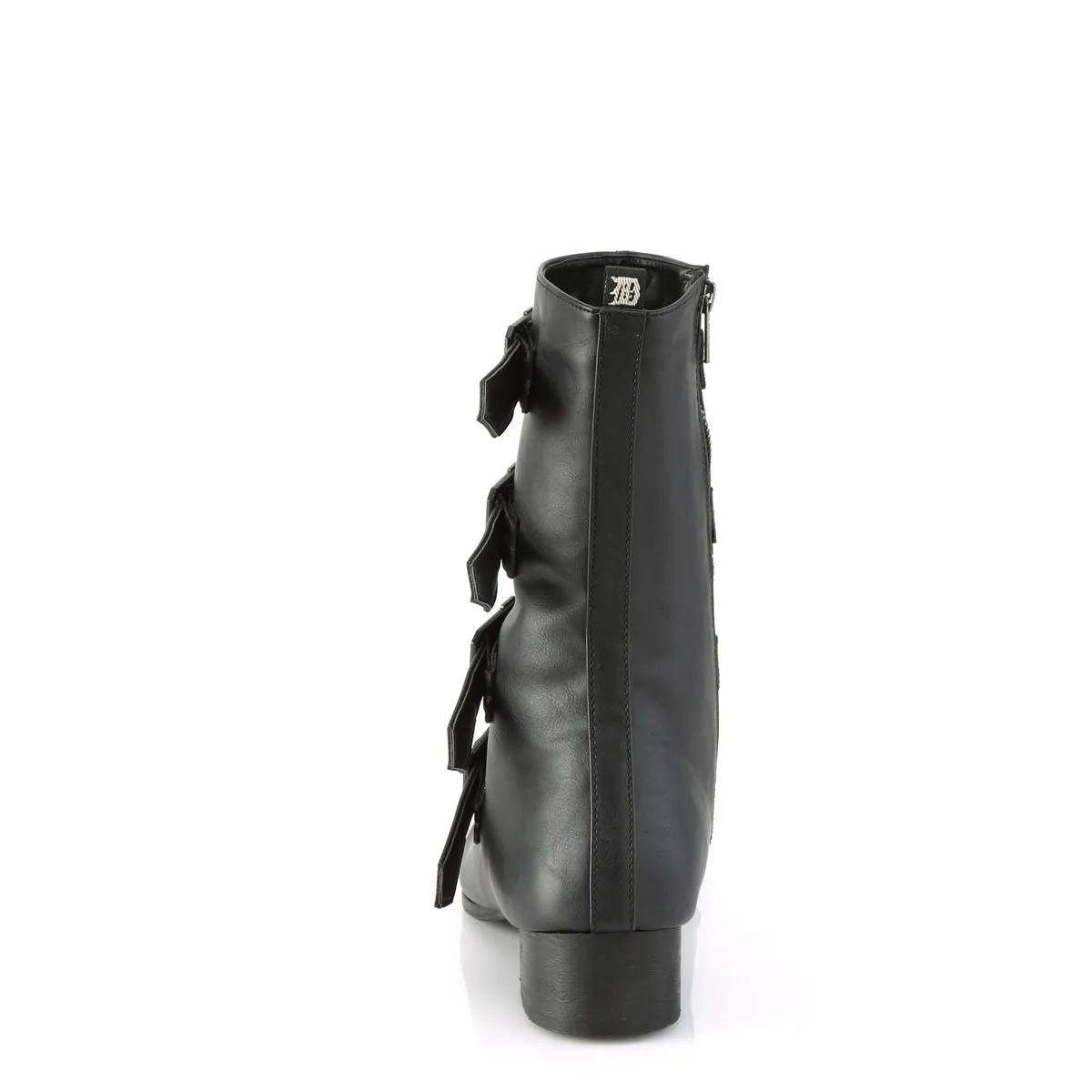 Men's Pointed Toe Mid-calf Boot with 4 Buckles WARLOCK-110-C