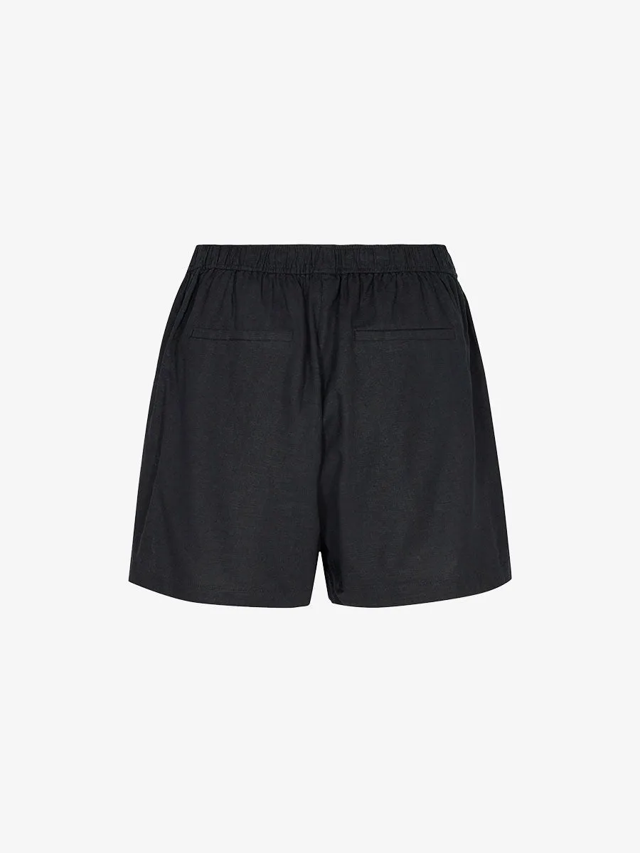 Naja 8 Linen Shorts - Black
