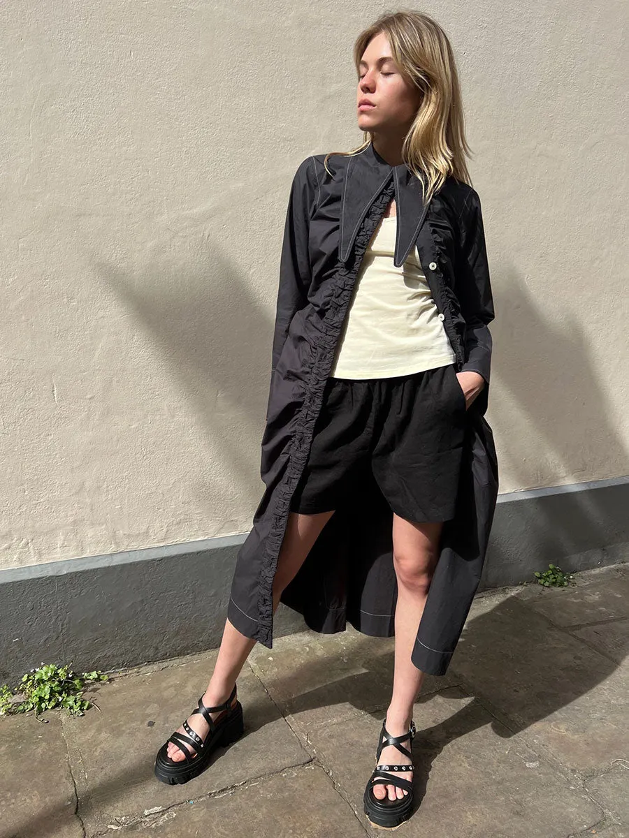 Naja 8 Linen Shorts - Black
