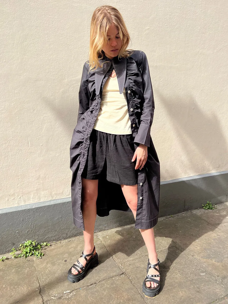 Naja 8 Linen Shorts - Black