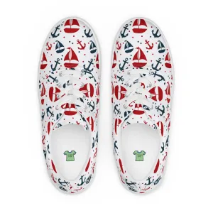 Nautical Theme Women’s lace-up canvas shoes
