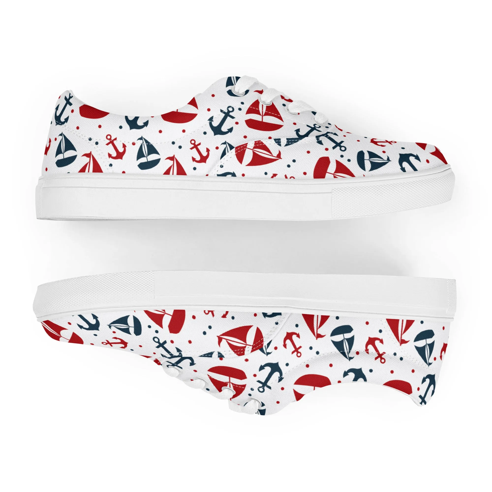 Nautical Theme Women’s lace-up canvas shoes