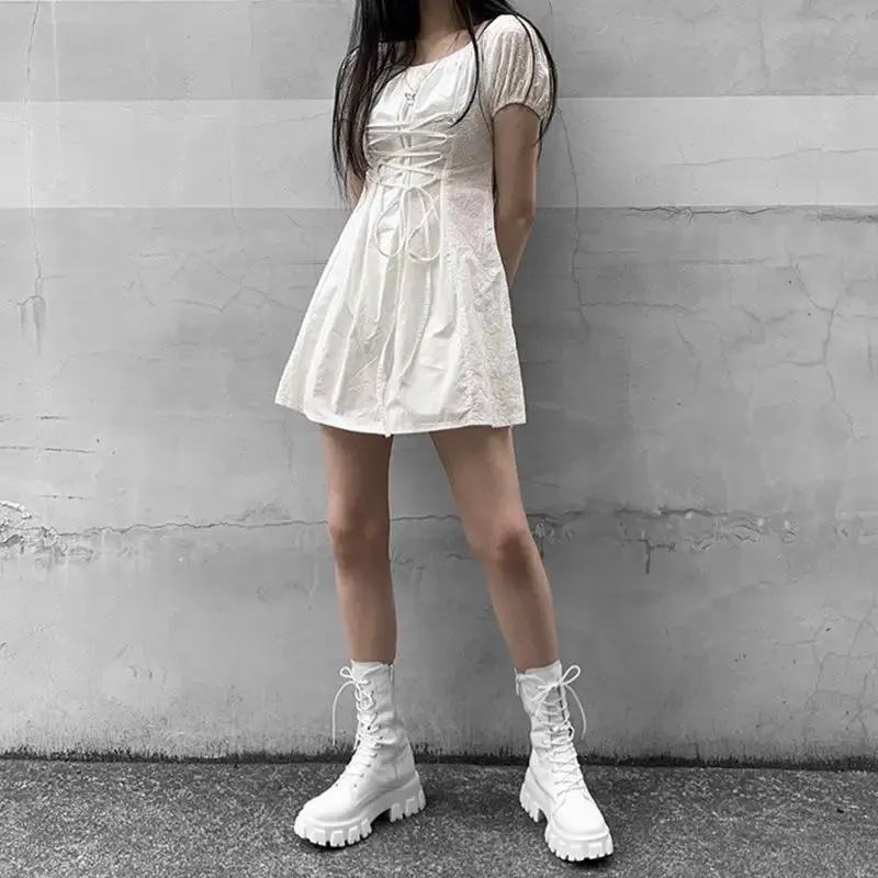 New hot midcalf boots lace up zipper fall winter boots