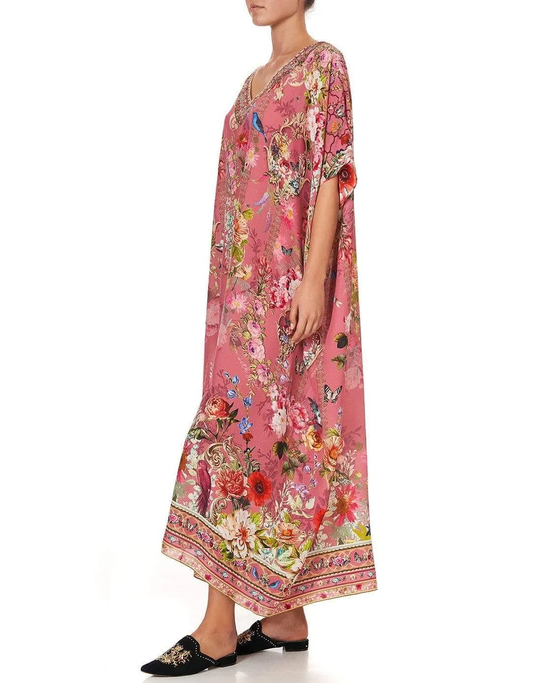 Patchwork Heart V-Neck Kaftan