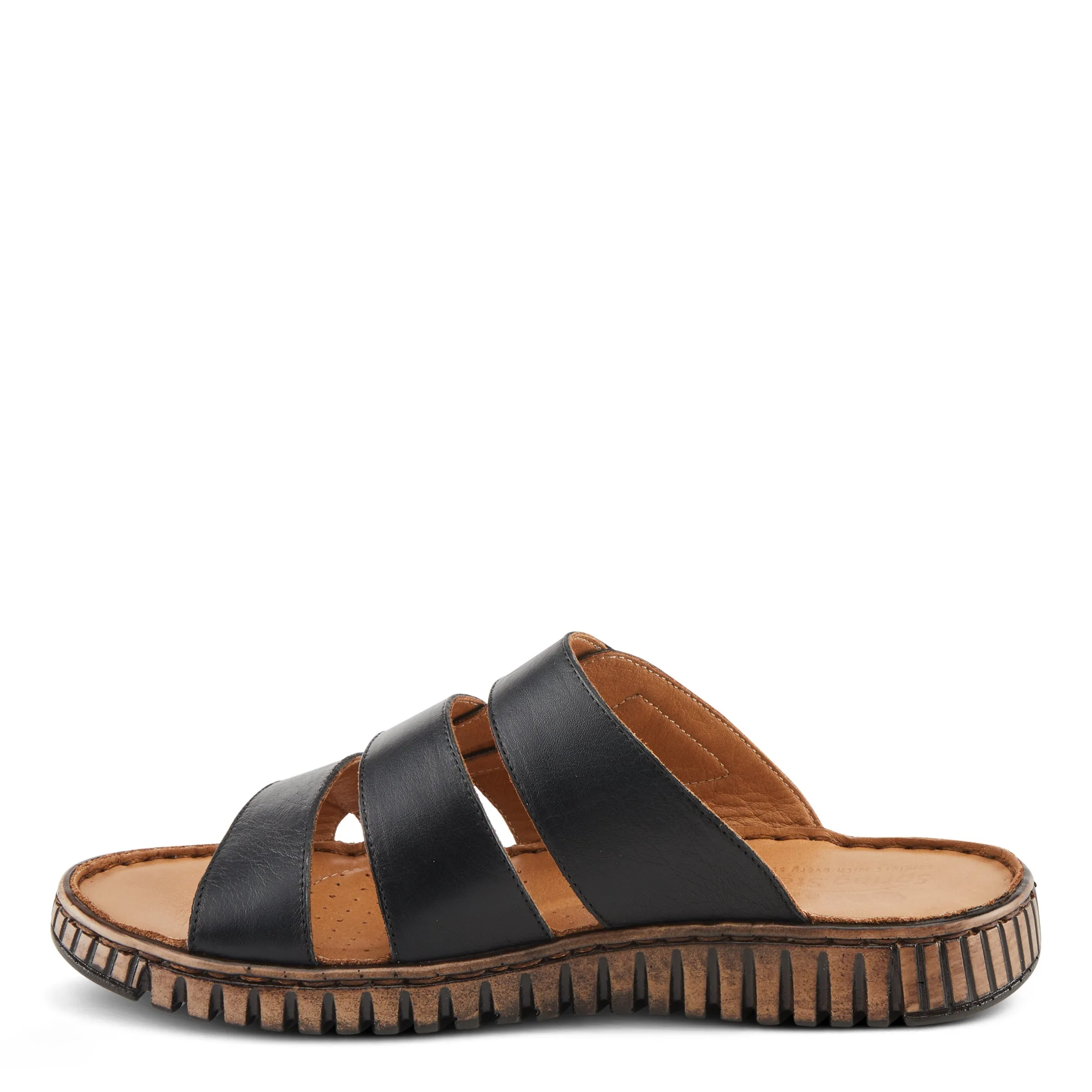 Spring Step Shoes Olly Sandals Women’s Leather Slip On 1" Heel