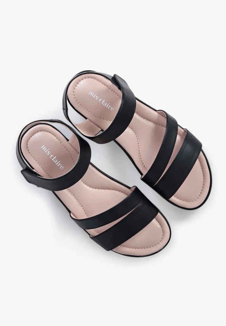 Stride Strap Platform Sandals - Black