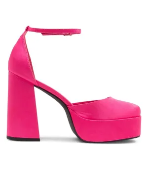 Tailah Fuchsia Satin Vegan Heel