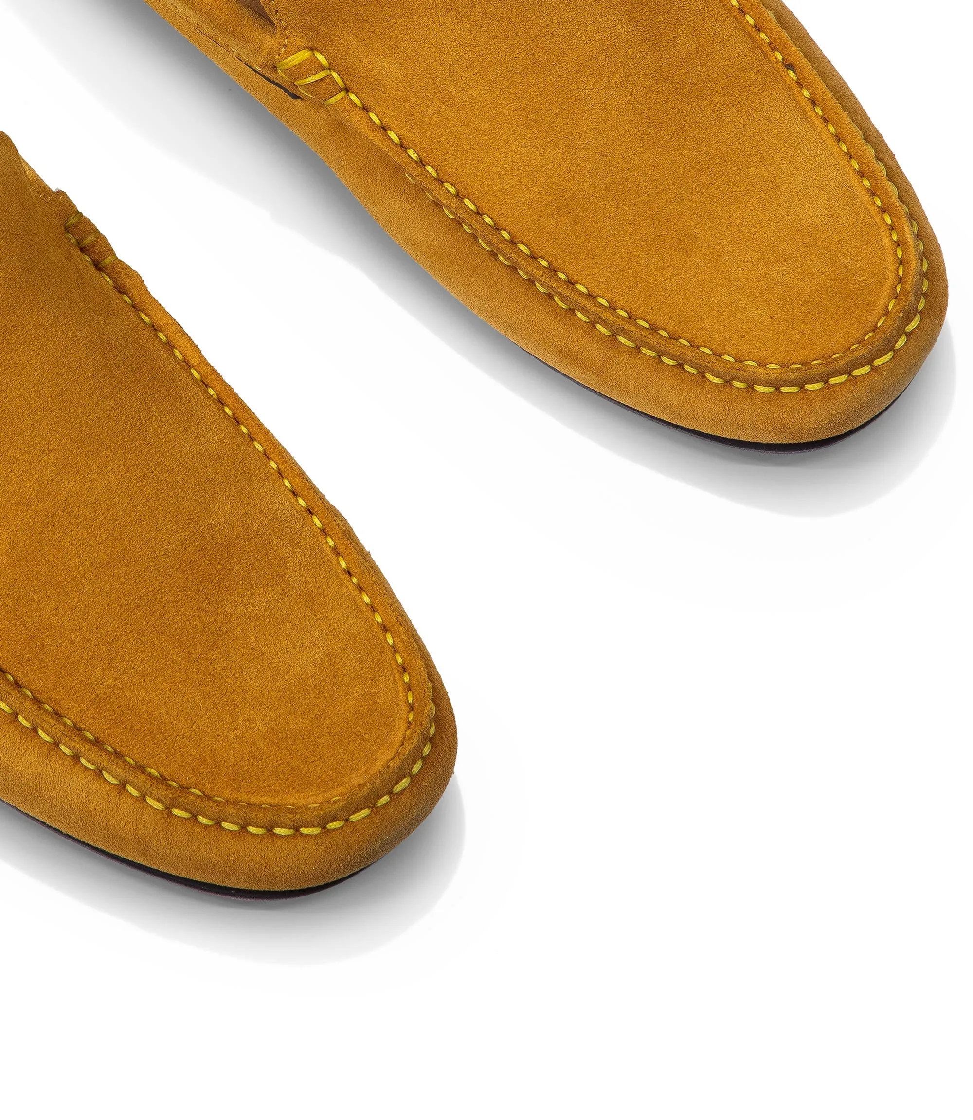 Tan suede loafers