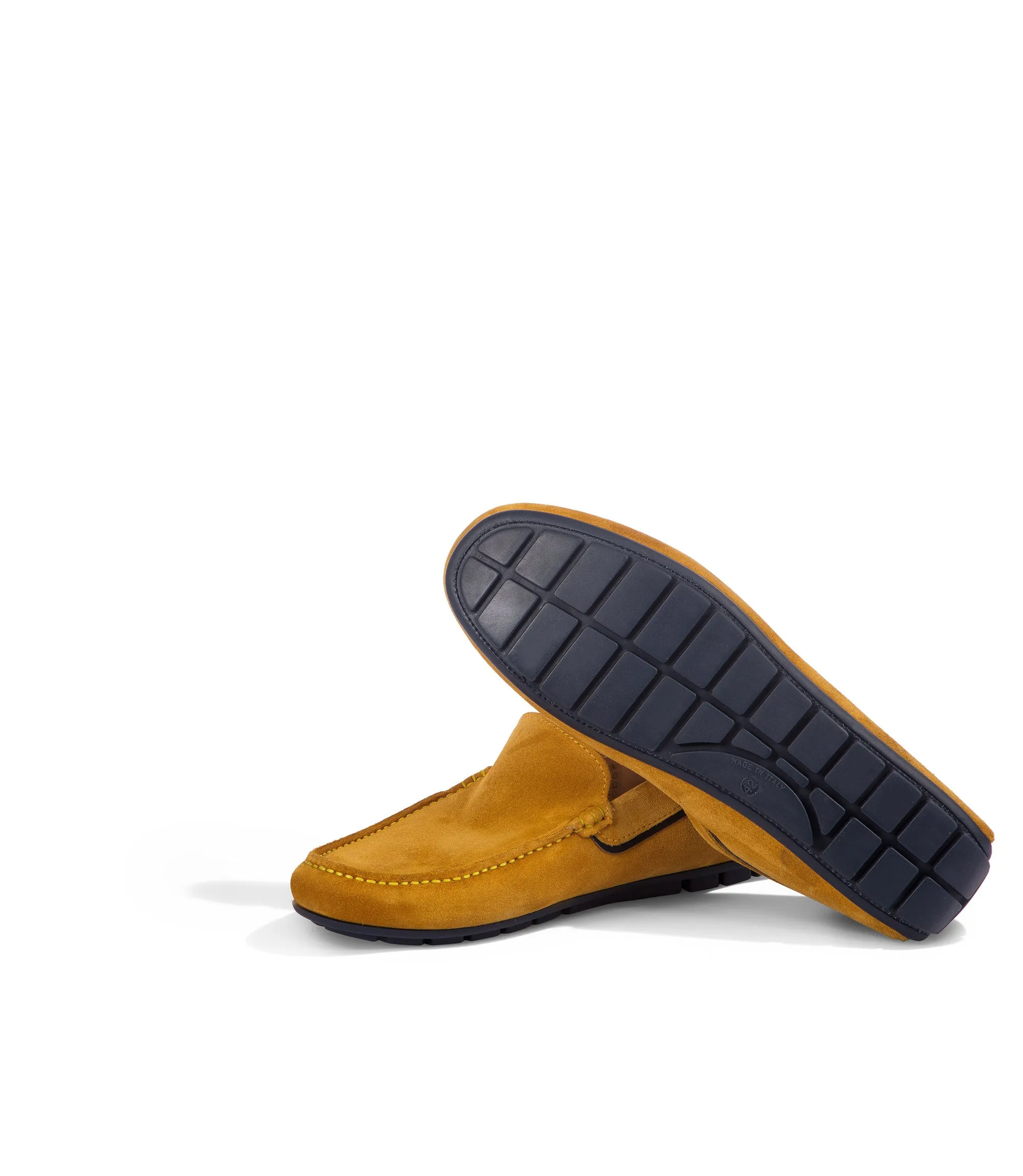 Tan suede loafers