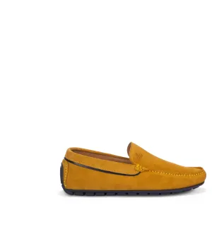 Tan suede loafers