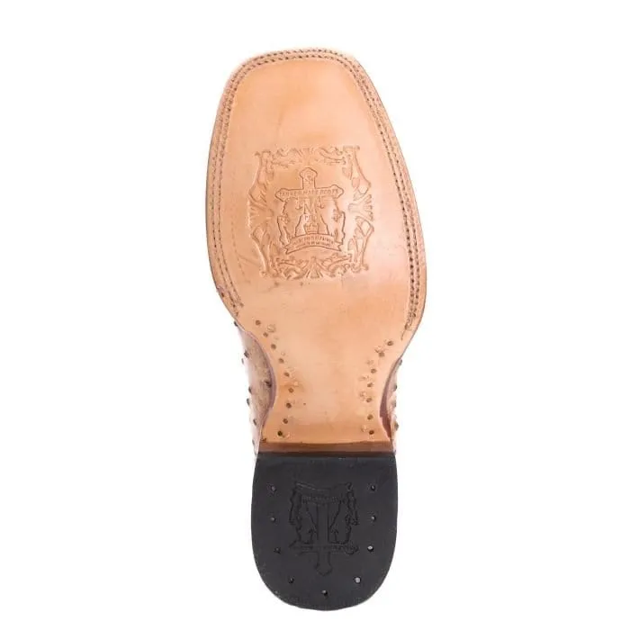 Tanner Mark Men's Dutton Print Ostrich Square Toe Boots Rustic Orix: TM207017