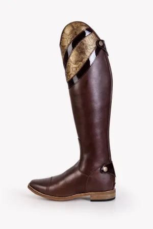 Tari Wafer Snake Print Long Riding Boot