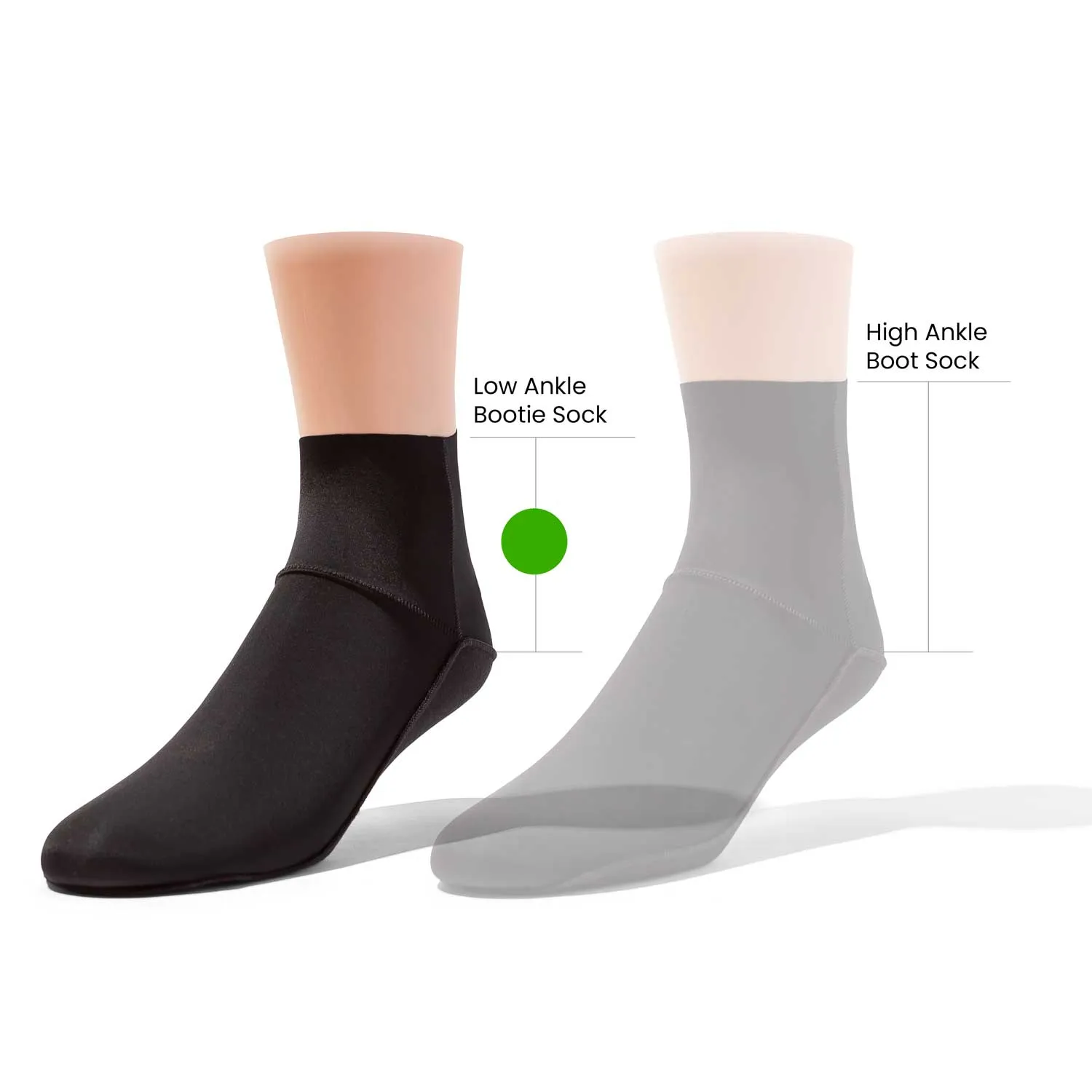 Ultra Thin InvisiLite Quarter Socks for Ankle Booties | BLACK