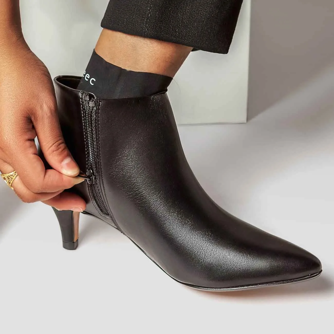 Ultra Thin InvisiLite Quarter Socks for Ankle Booties | BLACK
