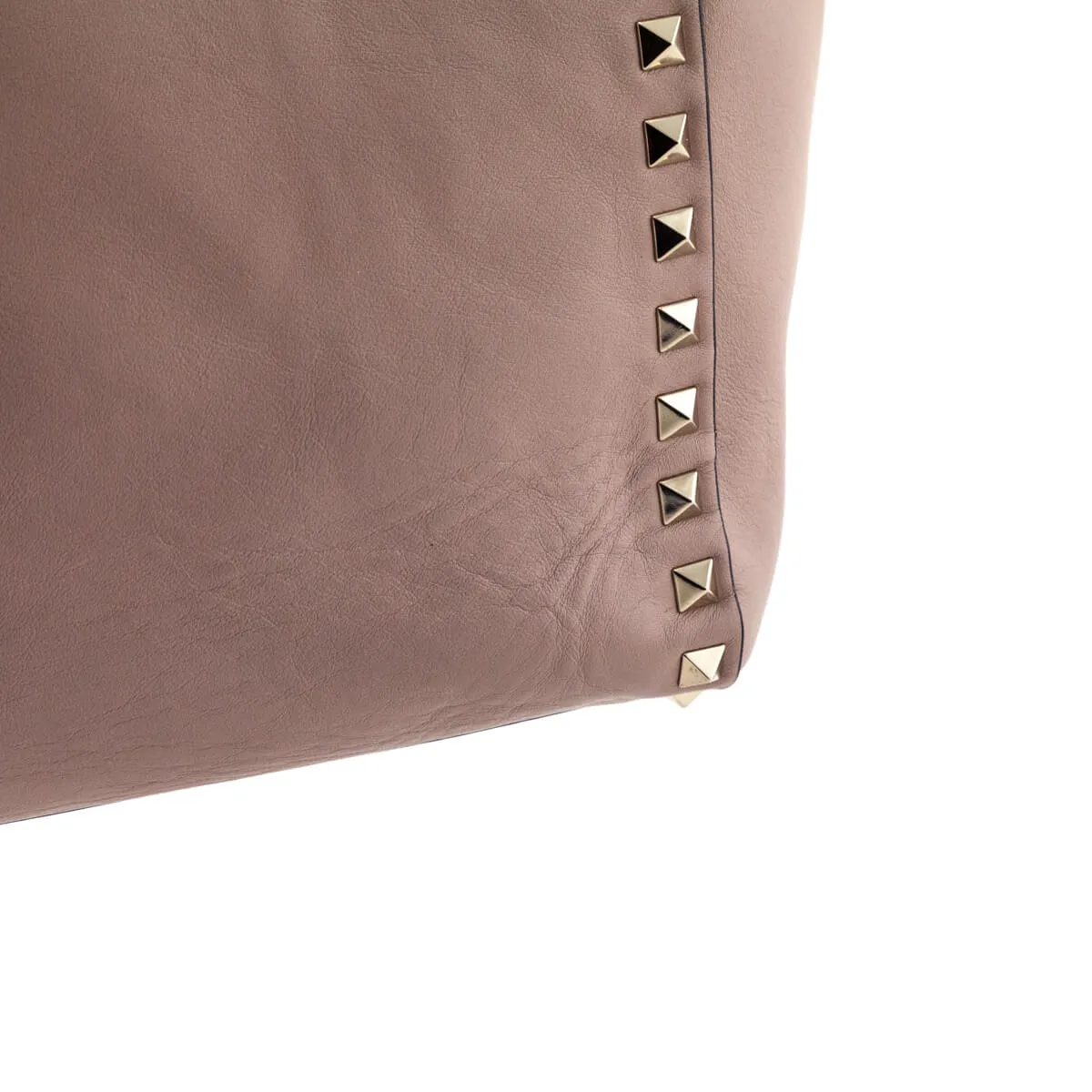 Valentino Nude Calfskin Rockstud Satchel