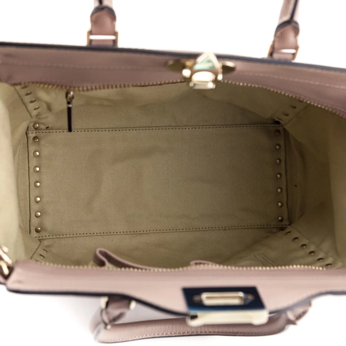 Valentino Nude Calfskin Rockstud Satchel