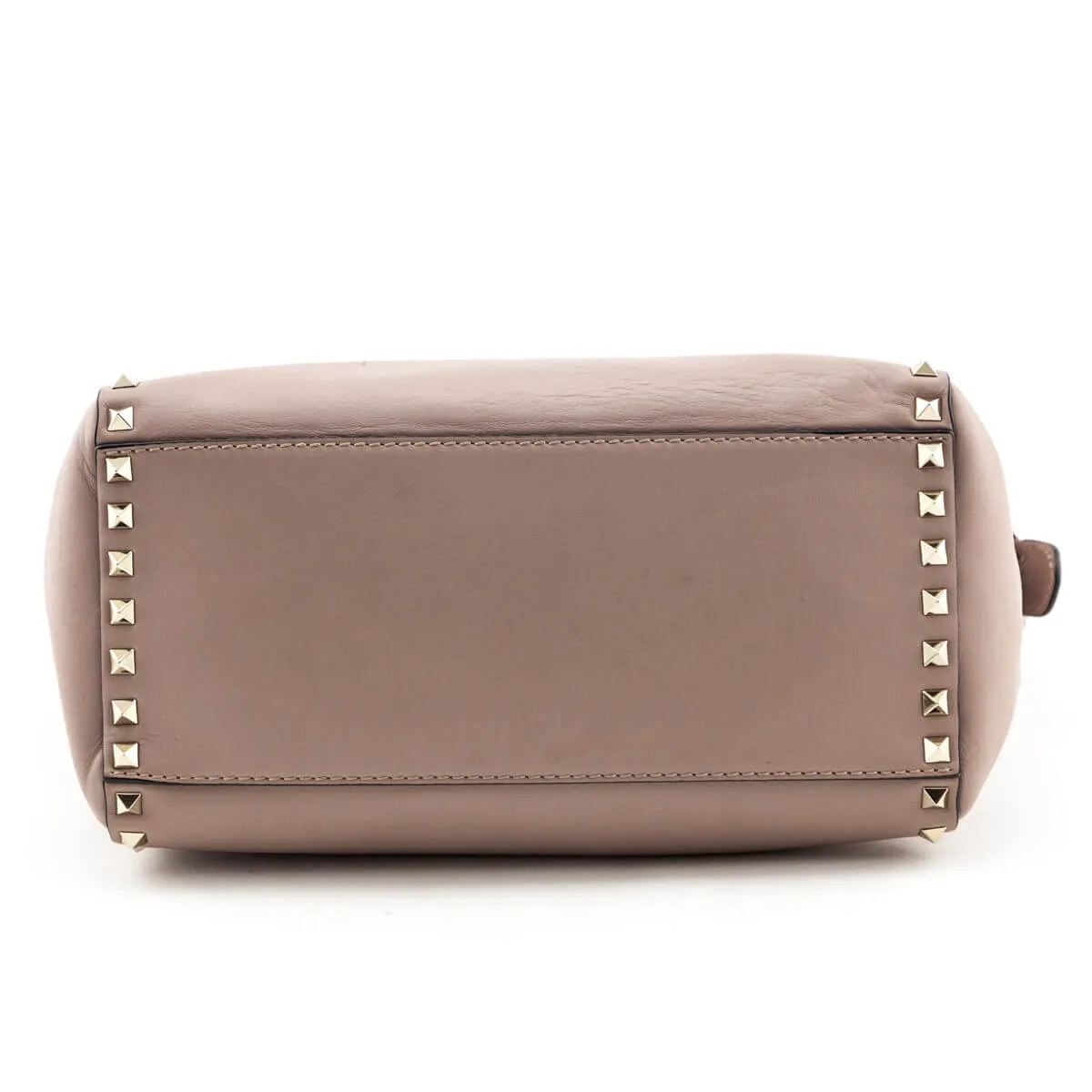 Valentino Nude Calfskin Rockstud Satchel