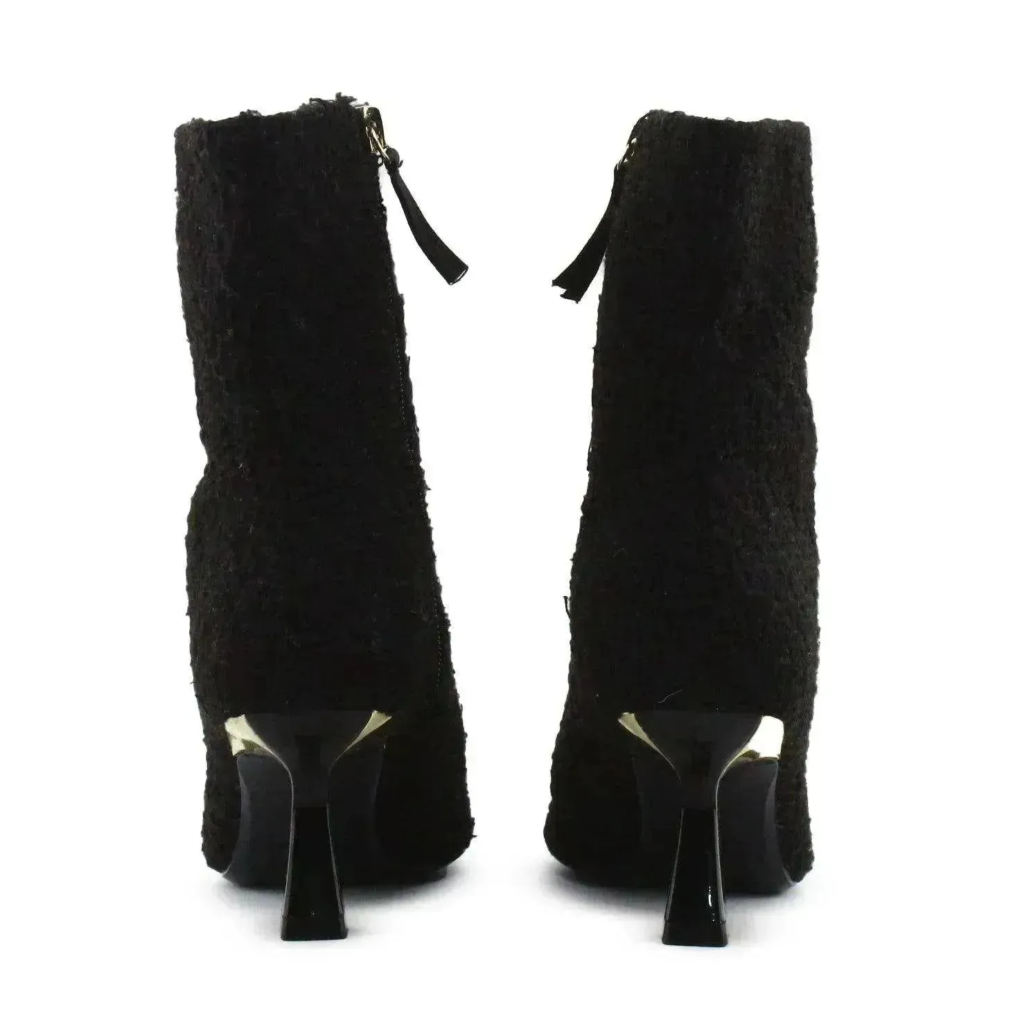 Zara Zipper Kitten Heels Sock Boots | Suede